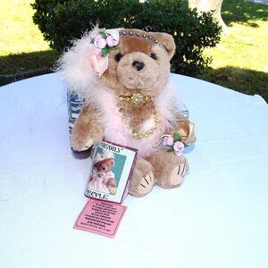 Vintage Bearly People Bear 1992 Gorgeous Blinged Flapper Bear